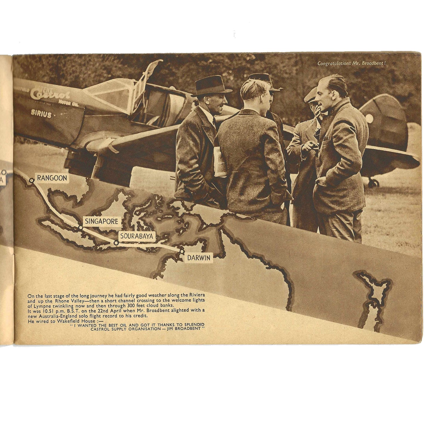 Castrol "Achievements" Booklet — 1938, Vintage