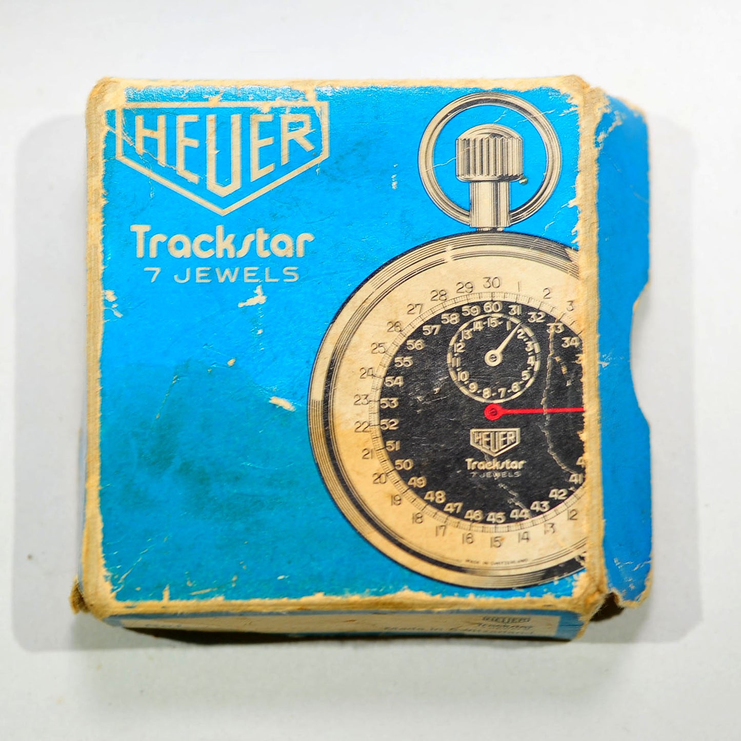 Heuer Trackstar 7 Jewel Stopwatch — Swiss Mechanical Chronograph