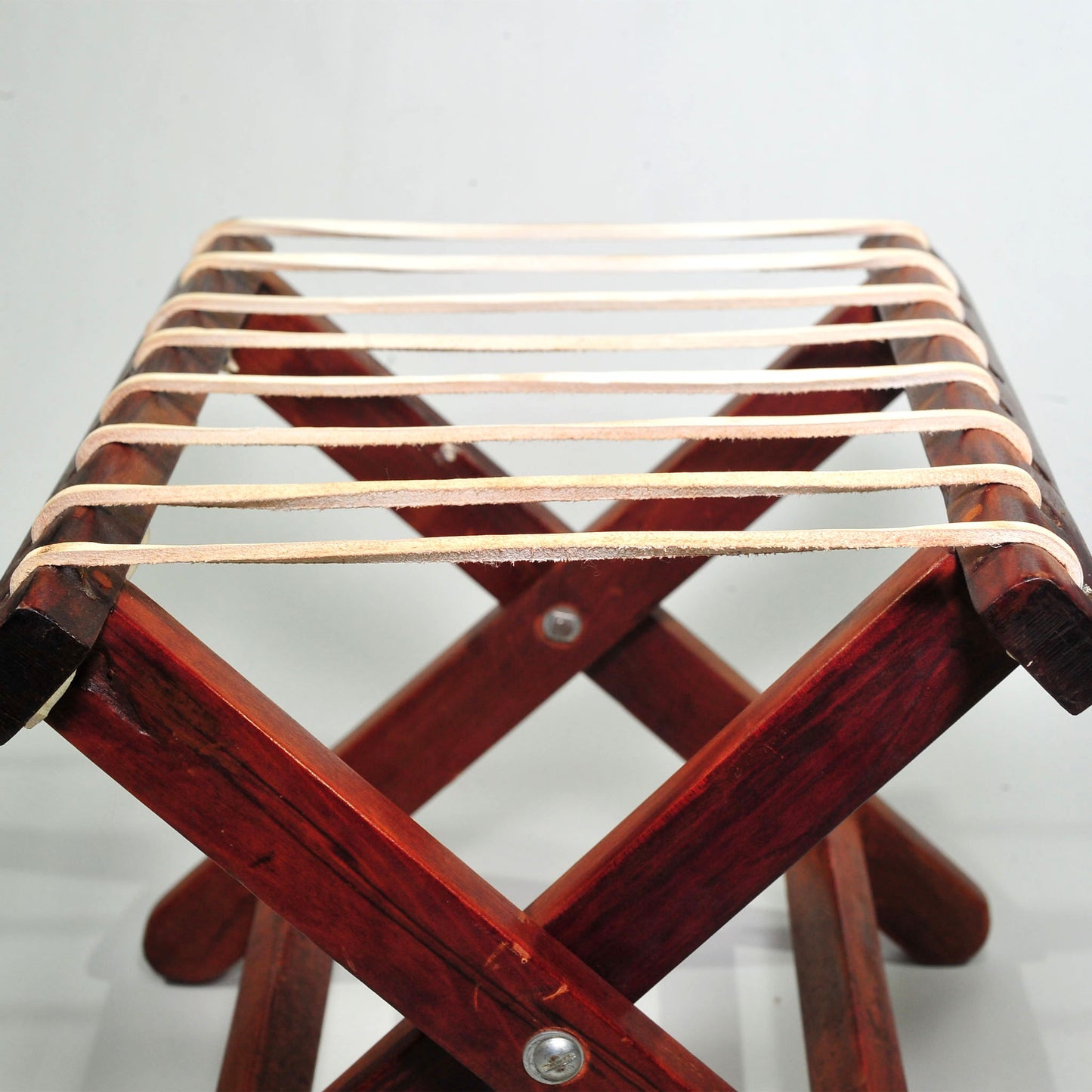 Antique Stinkwood Folding Camping Chair — Riempie Seat