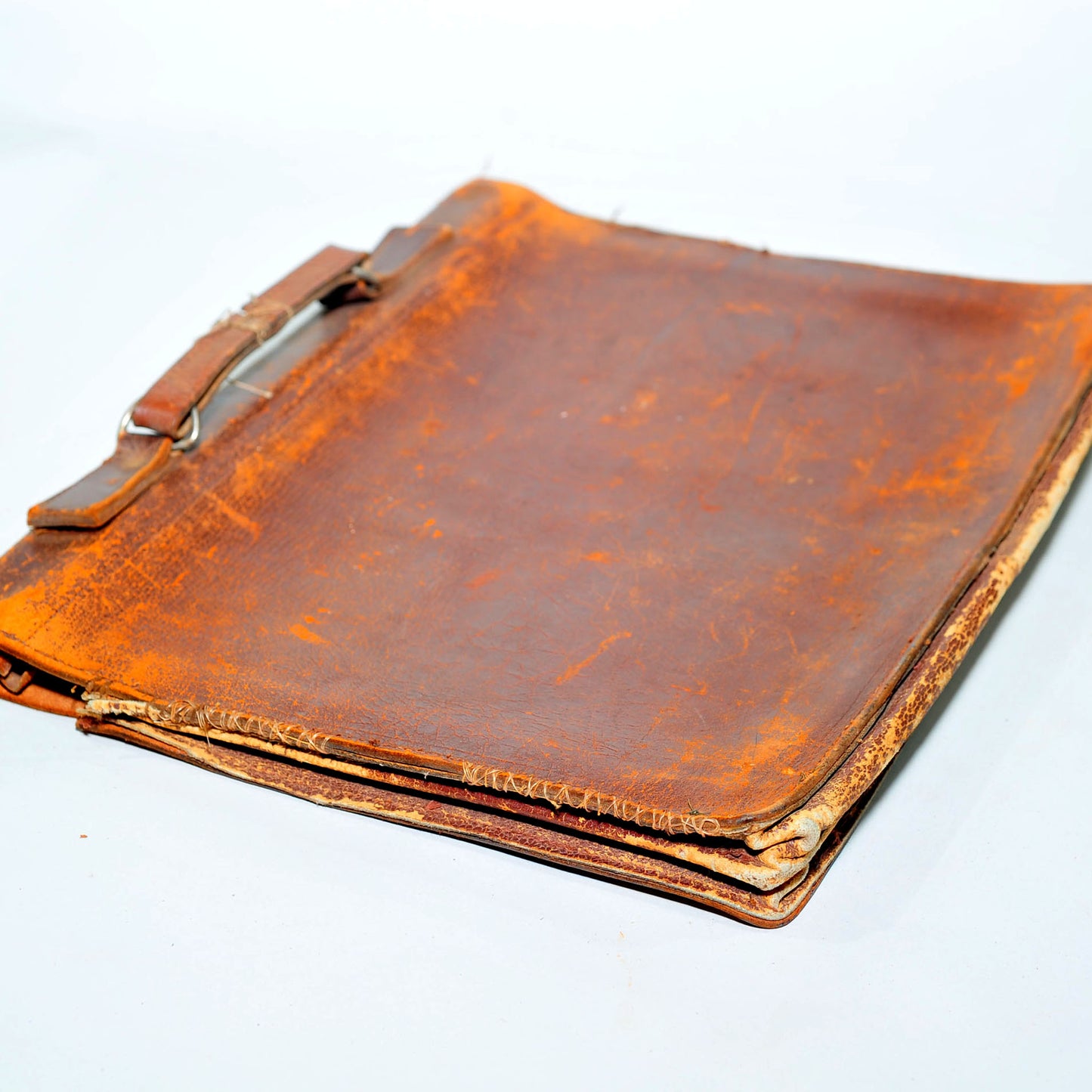 Vintage Leather School Bag — One-Buckle, Fair Condition, Great as Laptop Bag