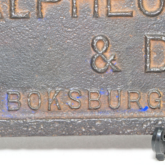 Alpheus Williams & Dowse Ltd Builder's Plate — Boksburg, 1960