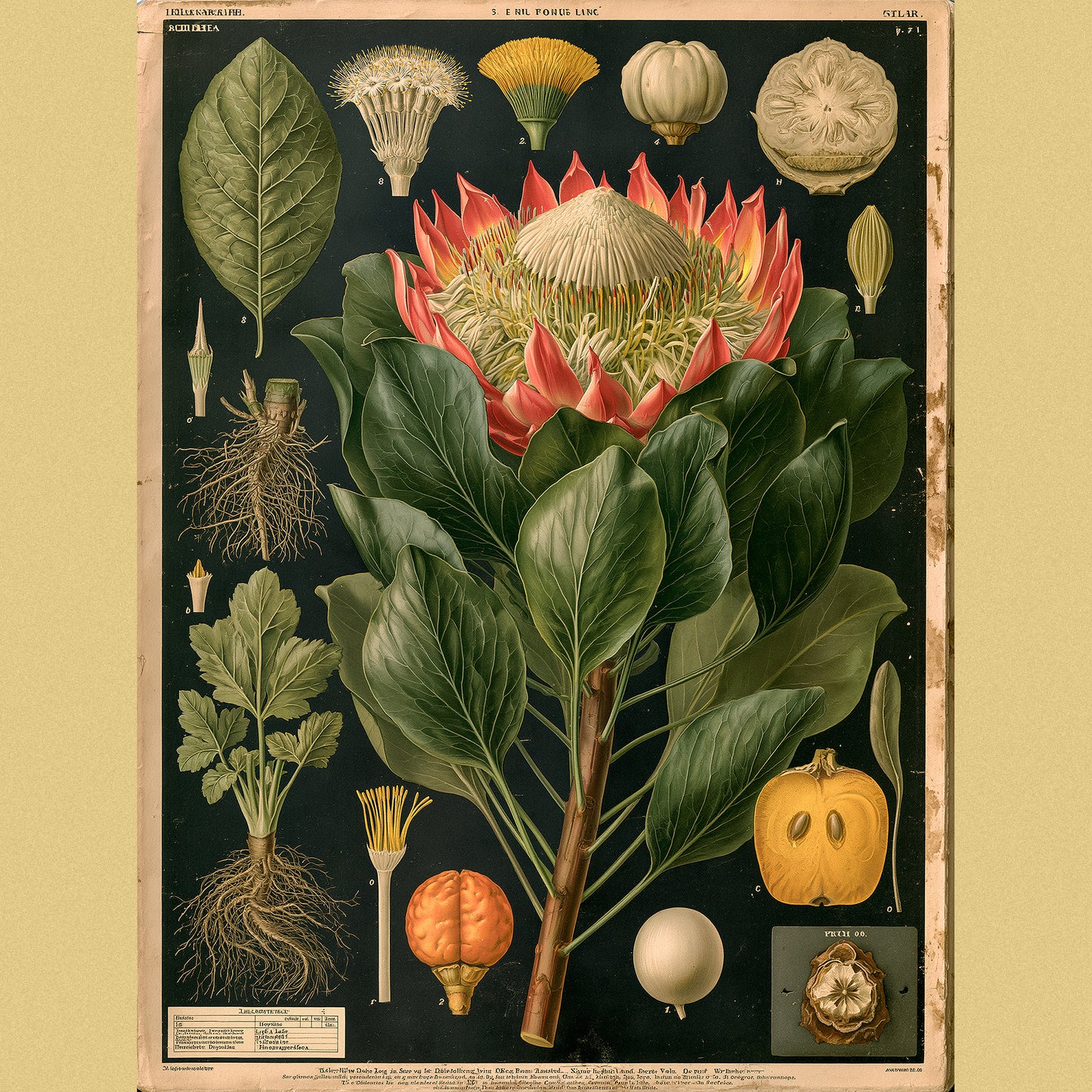 King Protea — Botanical Plate No. 71
