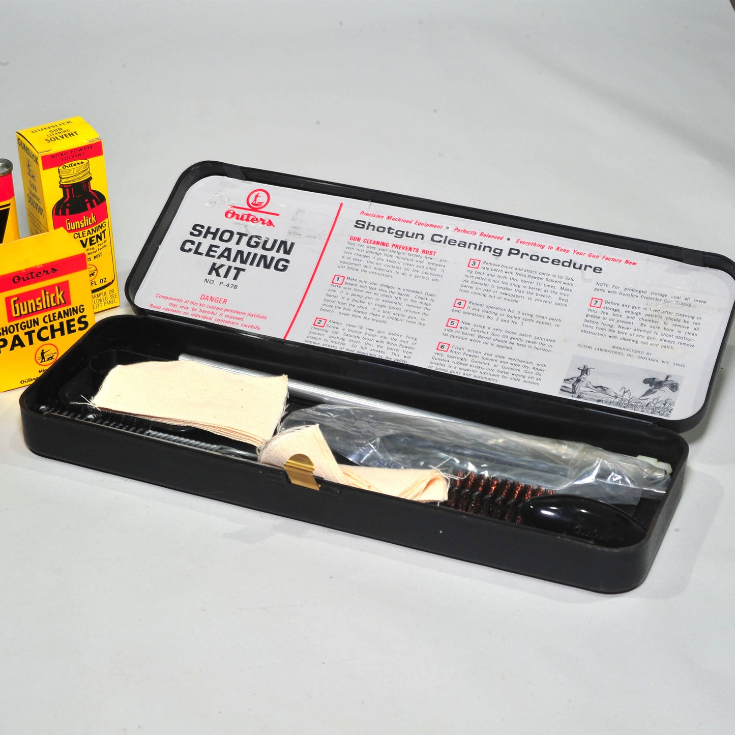 Outers Gunslick 12 Gauge Shotgun Cleaning Kit — Complete, Never Used (Circa Early-to-Mid 1970s)