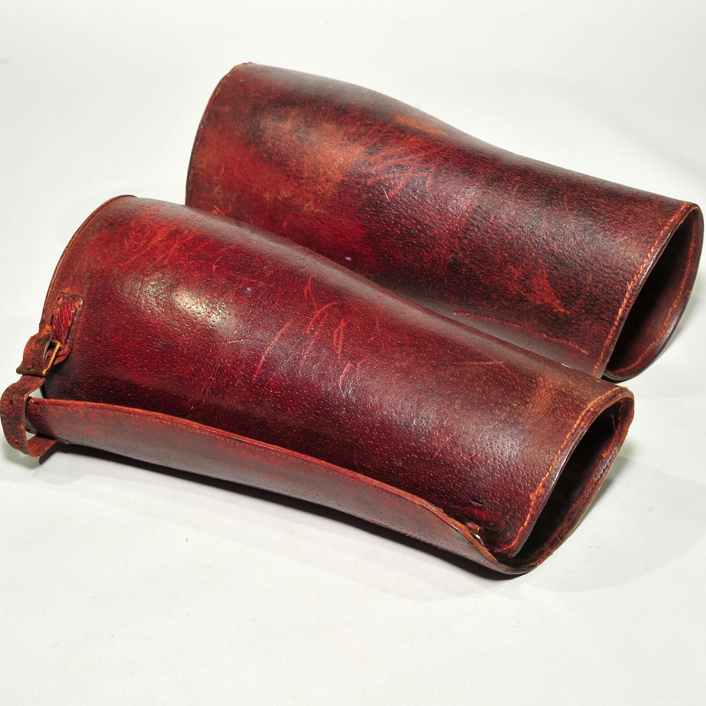 British Army Leather Gaiters — Anglo-Boer War Era, Genuine Leather, Good Condition