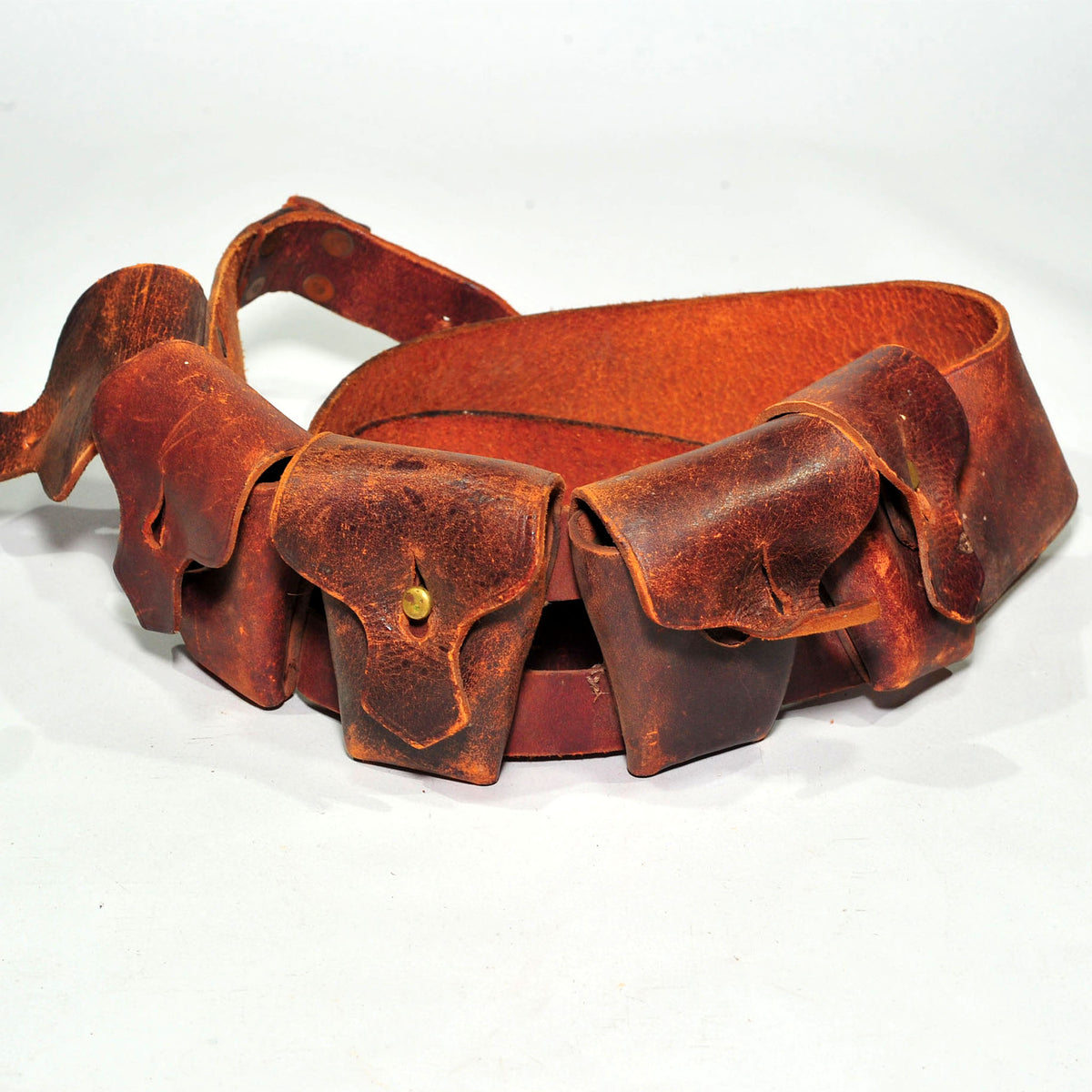 British Army Leather Ammunition Bandolier — Anglo-Boer War Era, With Issues (Missing Brass Buckle)