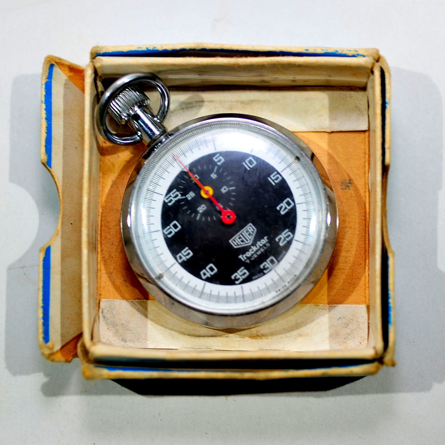 Heuer Trackstar 7 Jewel Stopwatch — Swiss Mechanical Chronograph