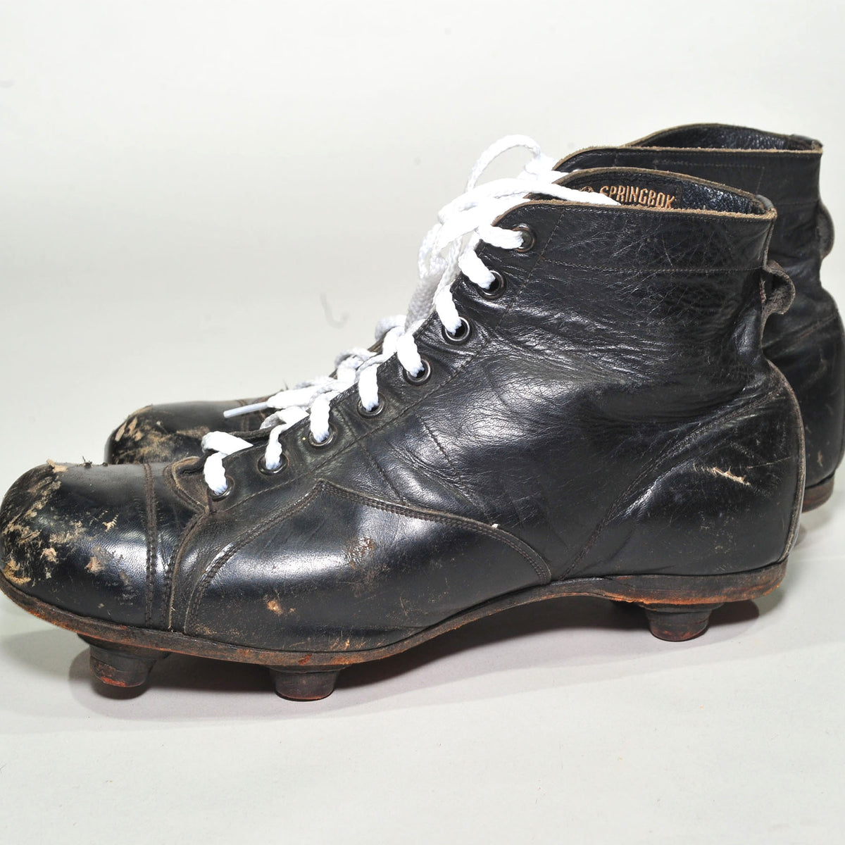 Cuthbert's "Springbok Flier" Rugby Boots — 1930s, Leather Studs, Size 6, 29cm