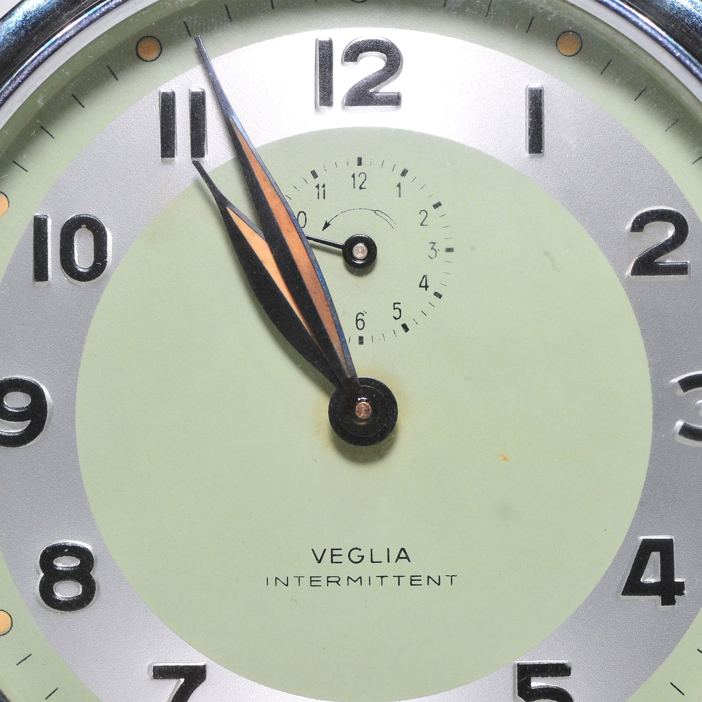 Veglia Intermittent Mechanical Alarm Clock — Polished Chrome, Working, Very Good Condition