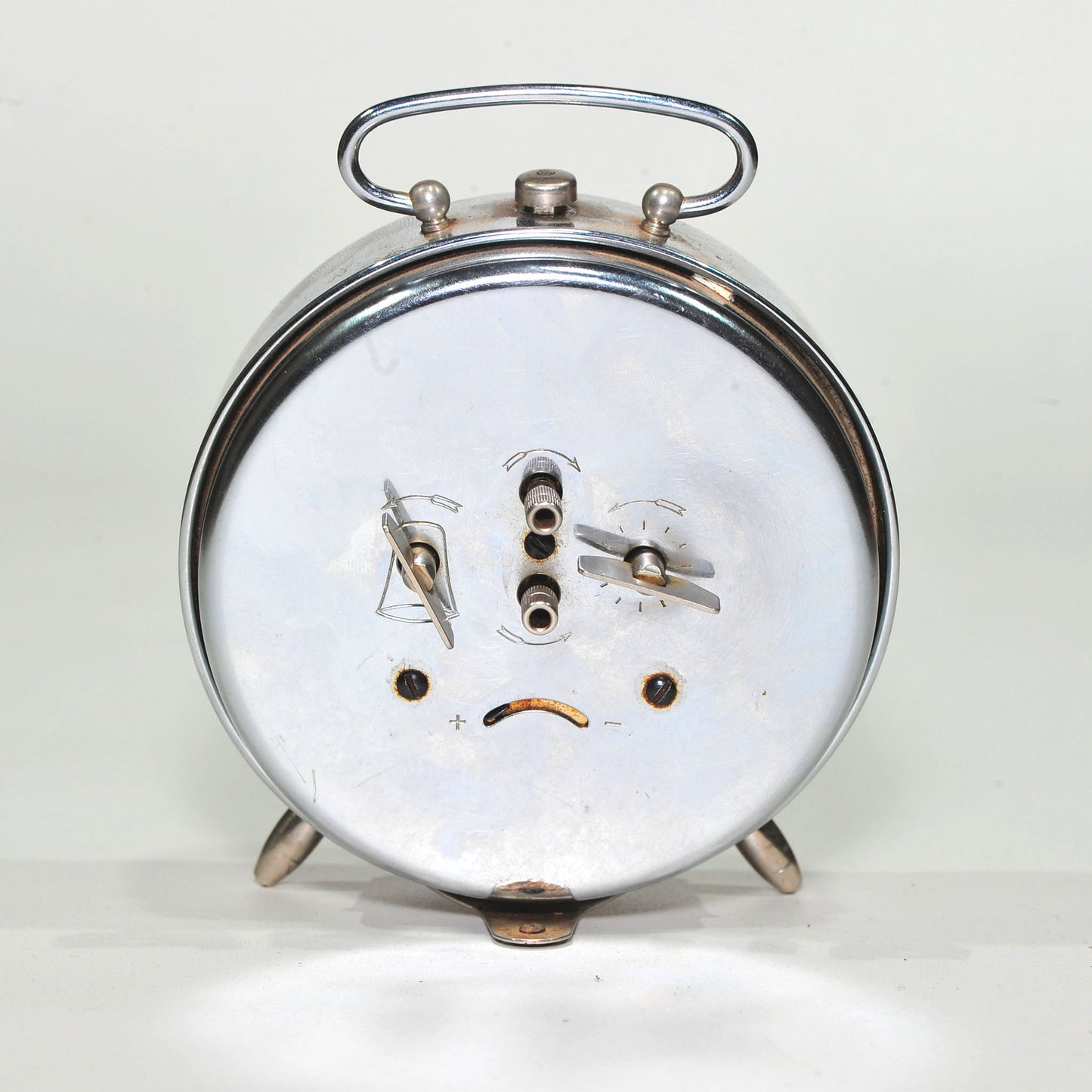 Veglia Intermittent Mechanical Alarm Clock — Polished Chrome, Working, Very Good Condition