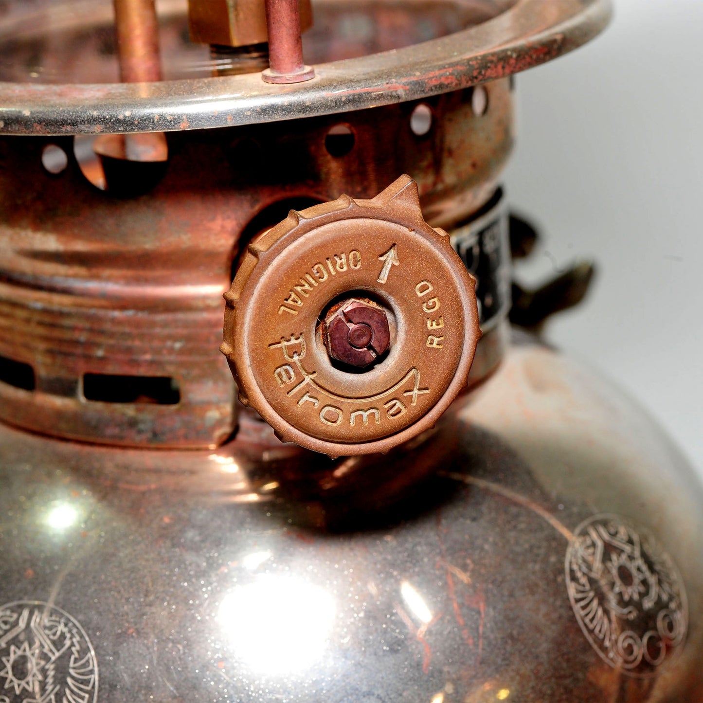 Petromax 821 Lanterns — Matching Original Pair, Complete with Original Globes
