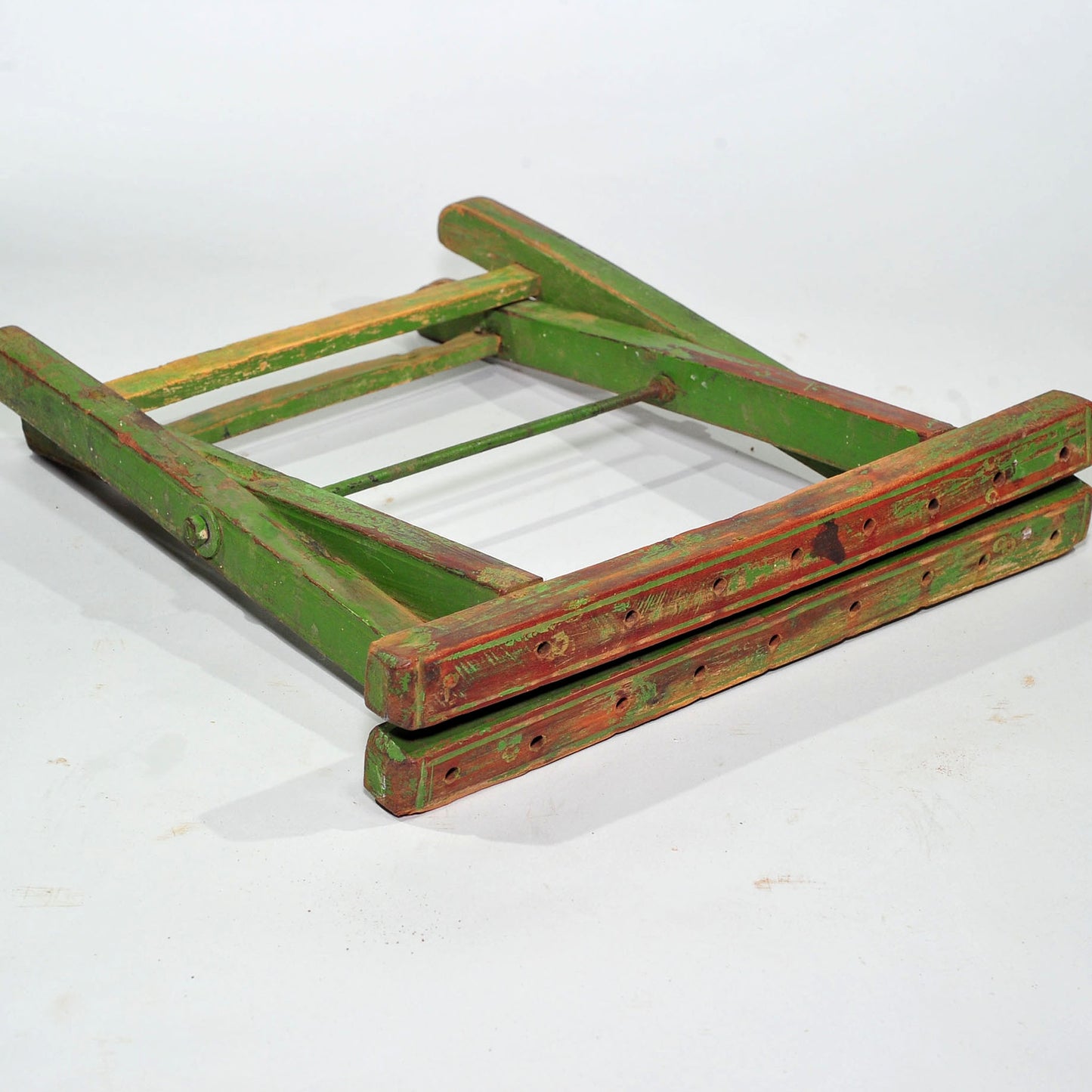 Antique Teak Folding Camping Chair — Painted, No Riempies, Restoration Project