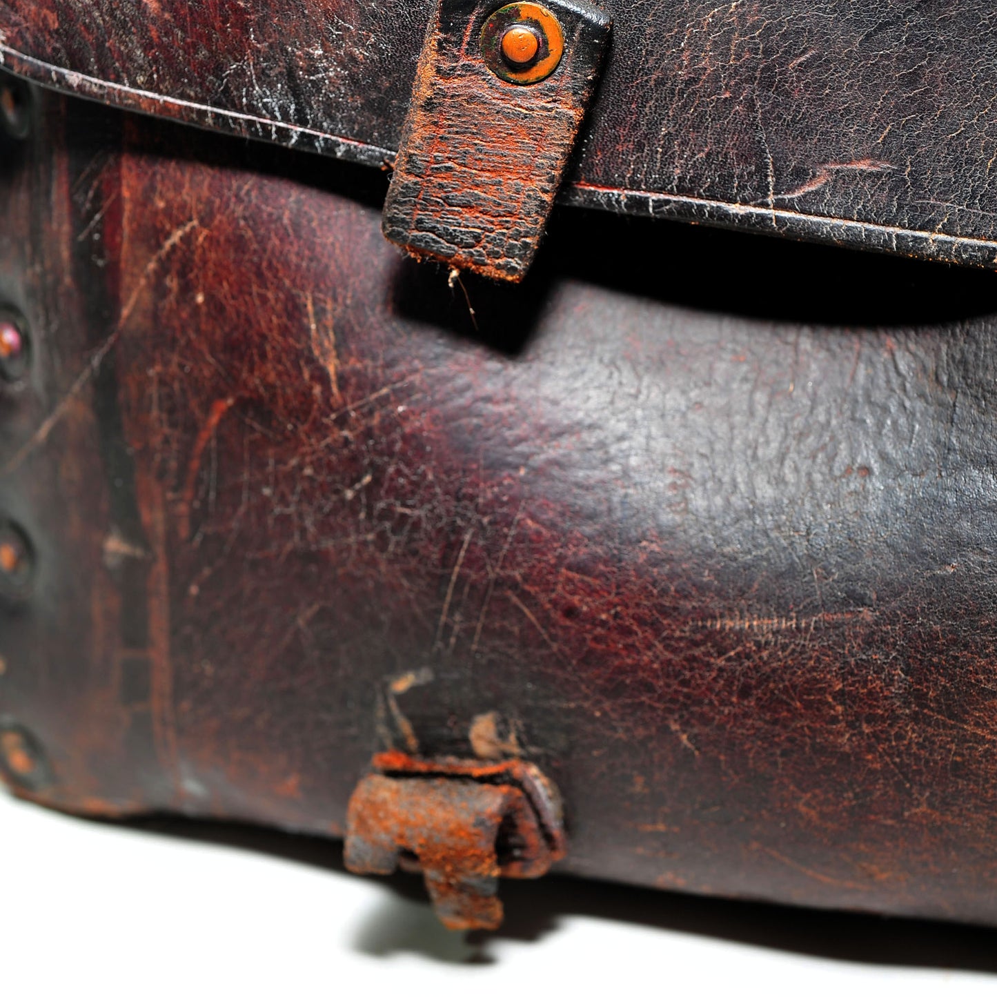 Antique Railway Engineer's Leather Toolbox — Thick Leather