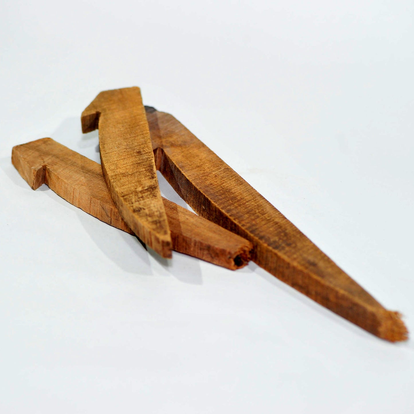 Rustic Wooden Tent Pegs — Set of 3, Salvaged from Antique Canvas Tent