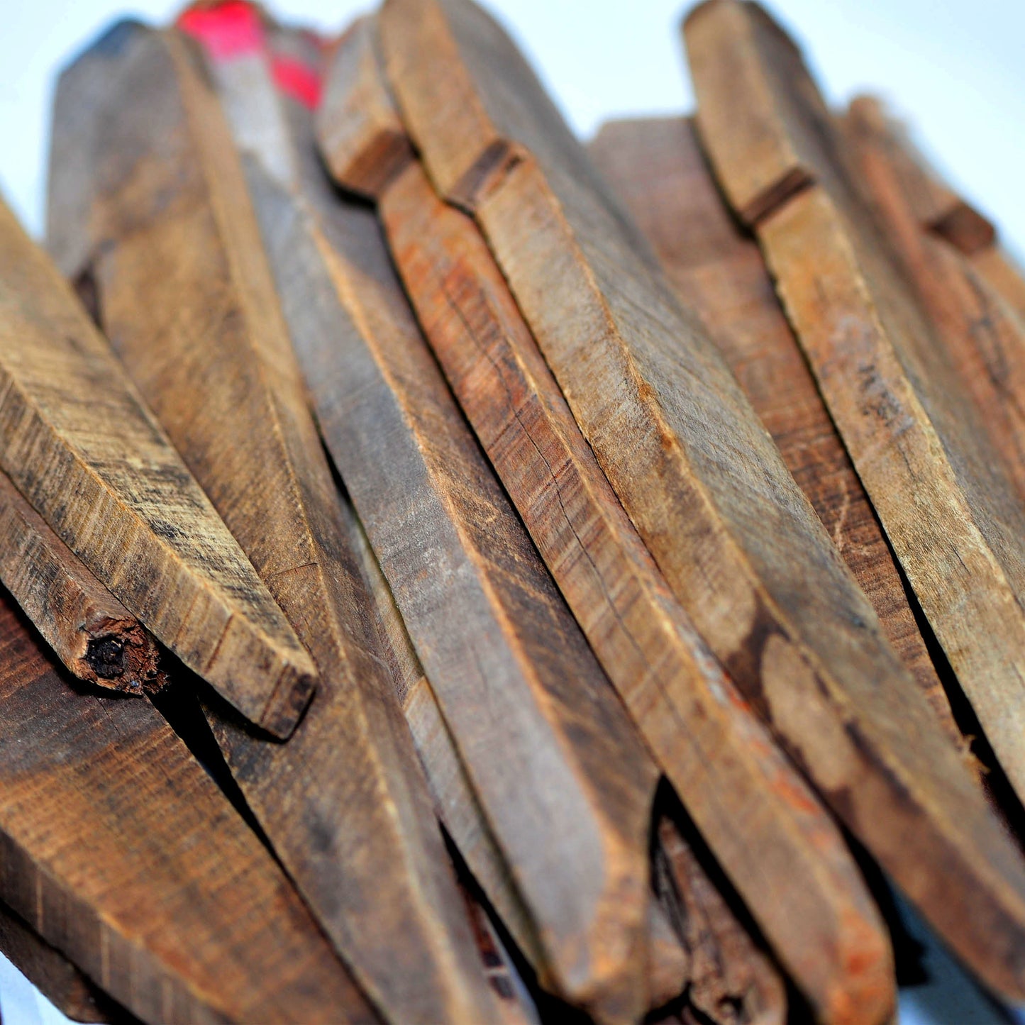 Rustic Wooden Tent Pegs — Set of 3, Salvaged from Antique Canvas Tent